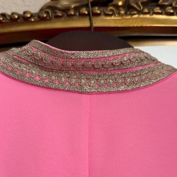 Lilly Pulitzer Pink Dress with Gold Detailing - Picture 8 of 10